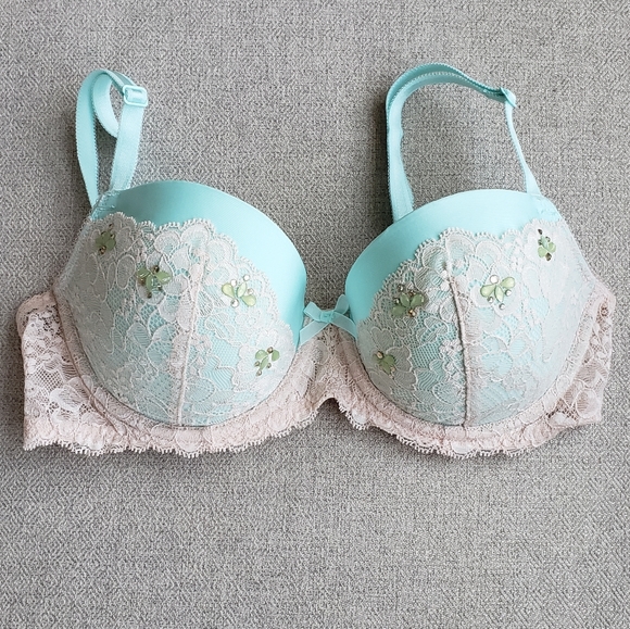 Victoria's Secret Other - Victoria's Secret bra dream angels demi 34C blue & pink